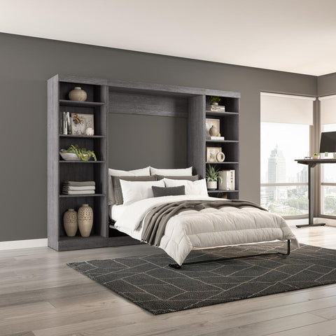 Full Murphy Bed with 2 Shelving Units (109W)