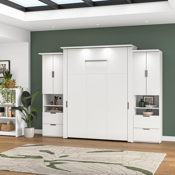 Grand lit escamotable avec 2 armoires (114L)