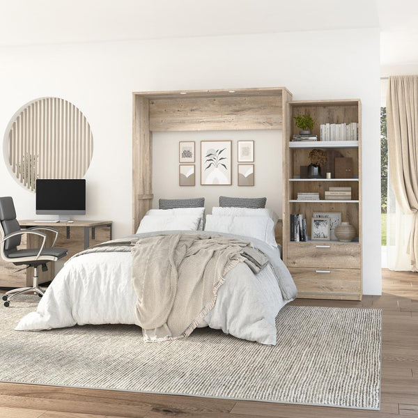 Grand lit escamotable avec organisateur de garde-robe (95L)