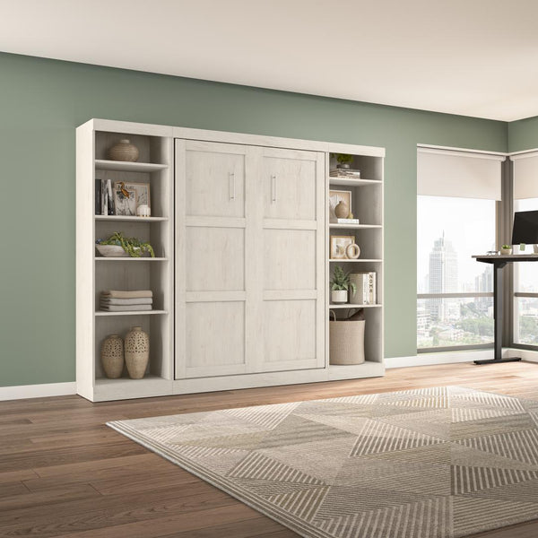Full Murphy Bed with 2 Shelving Units (109W)