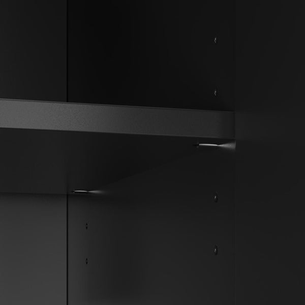 118W Modular Entertainment Center with TV Stand, Storage Cabinets, Hutch, and Large Wall Panel