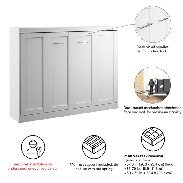 85W Queen Horizontal Murphy Bed