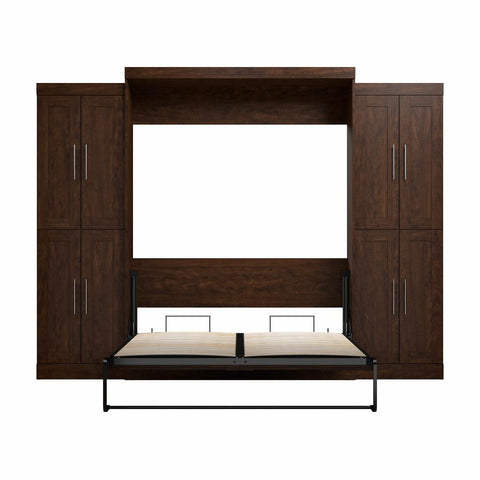 Grand lit escamotable avec armoires (115L)