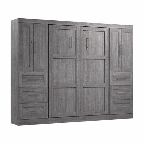 Full Murphy Bed with Closet Storage Cabinets (109W)