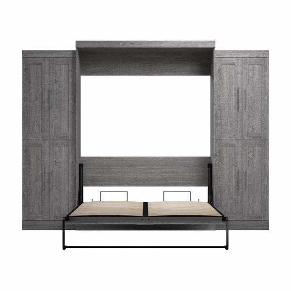 Grand lit escamotable avec armoires (115L)