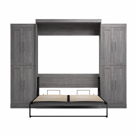 Grand lit escamotable avec armoires (115L)