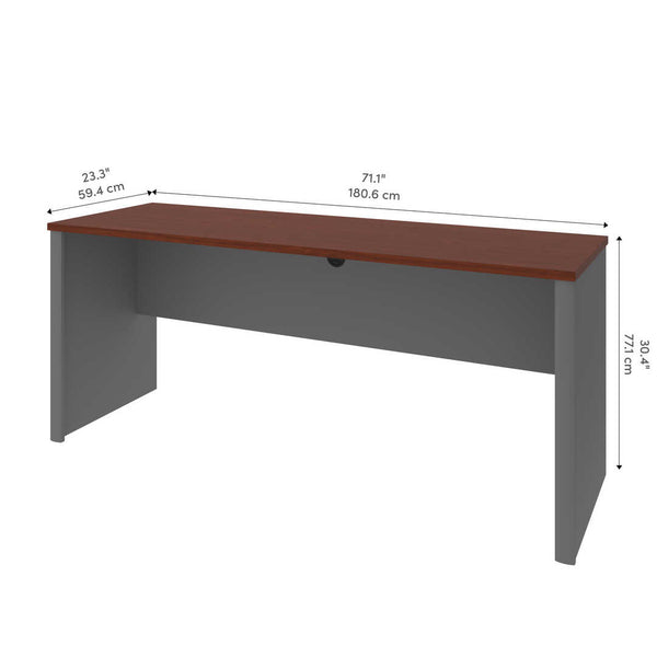 Bureau étroit sans caisson 72L