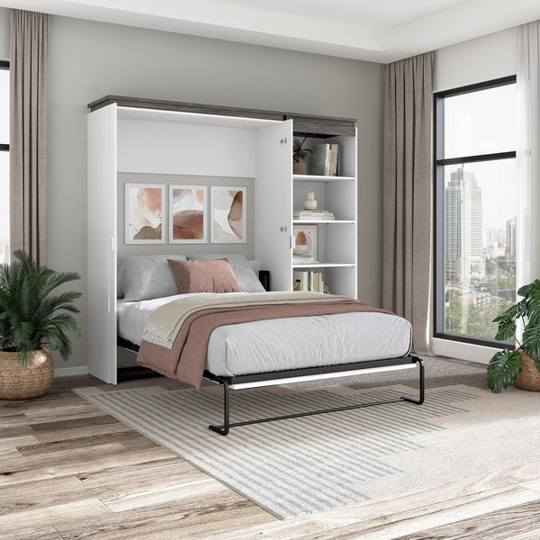 Full Murphy Bed with Shelves (91W)