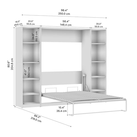 Full Murphy Bed with Closet Organizers (99W)