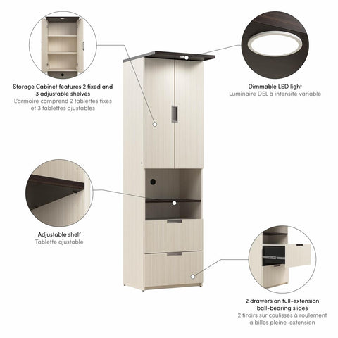 Grande armoire avec portes et tiroirs 24L