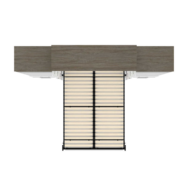 Grand lit escamotable (queen) et 2 étagères avec tiroirs (125L)