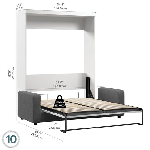 Grand lit escamotable avec canapé (78L)