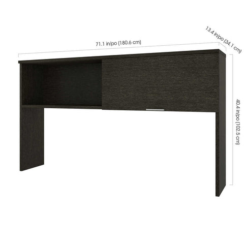 72W Hutch with Sliding Door