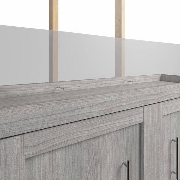 Lit escamotable double avec armoires (109L)