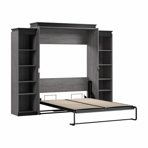Queen Murphy Bed with Shelves (106W)