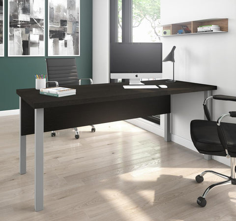 72W Table Desk with Square Metal Legs