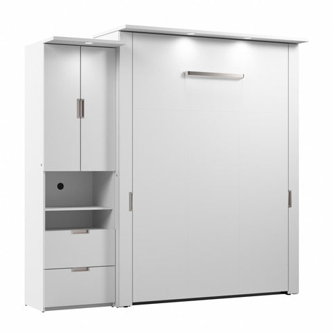 Grand lit escamotable avec armoire (91L)