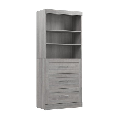 Contemporary Closet System with Drawers, 36W x 19D