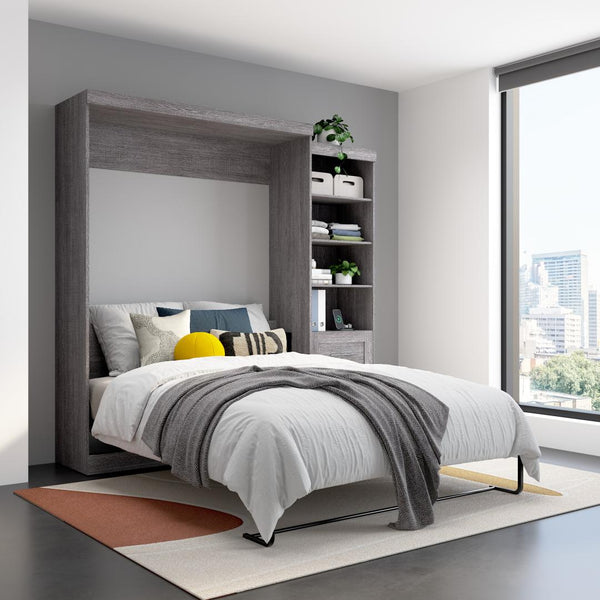 90W Queen Size Murphy Bed with Pull-Out Desk