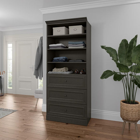 Traditional Closet System with Drawers, 36W x 20D