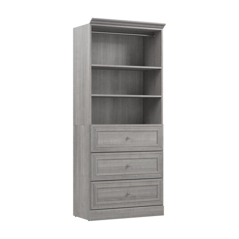 Traditional Closet System with Drawers, 36W x 20D