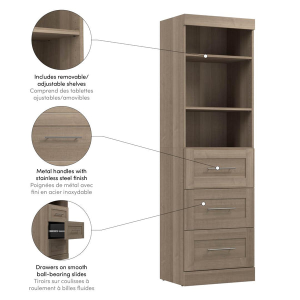 Organisateur de garde-robe 25L avec tiroirs