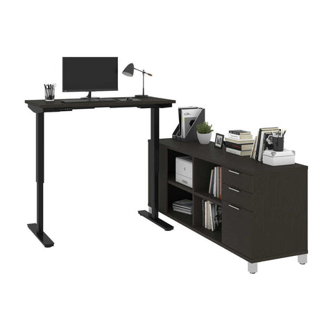 Bureau assis-debout en L 72L