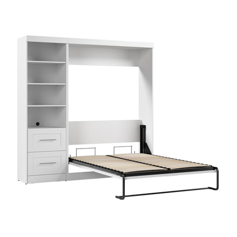 84W Full Size Murphy Bed with Pull-Out Desk