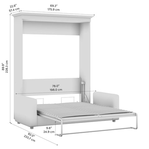 Grand lit escamotable avec canapé (78L)