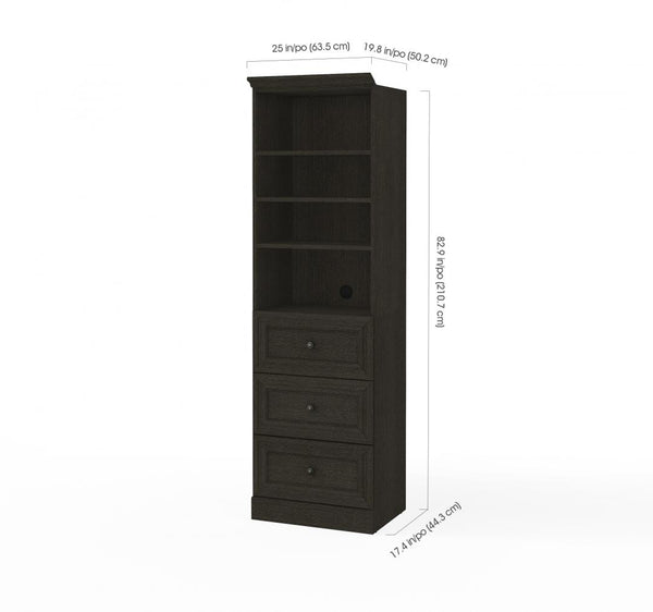 Traditional Closet System with Shelves & Drawers, 25W x 20D