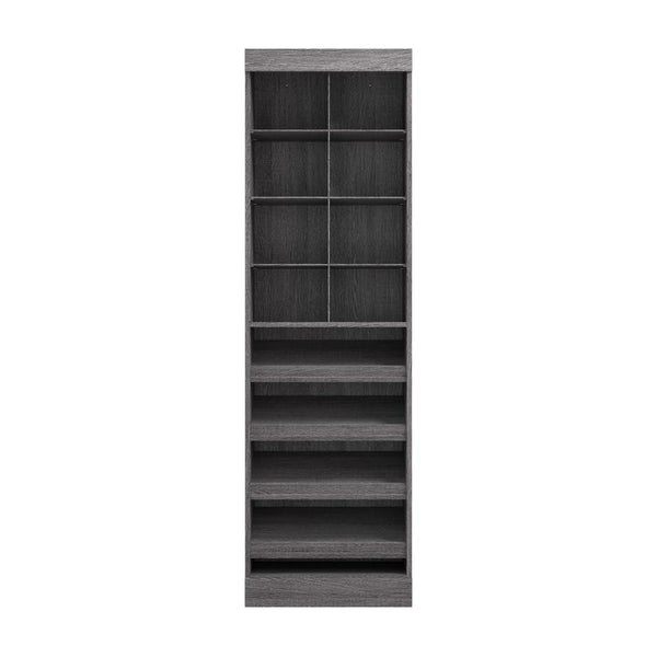 Contemporary Closet System with Shoe Racks & Cubbies, 25W x 19D