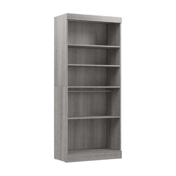Contemporary Closet System with Shelves & Clothing Rods, 36W x 19D
