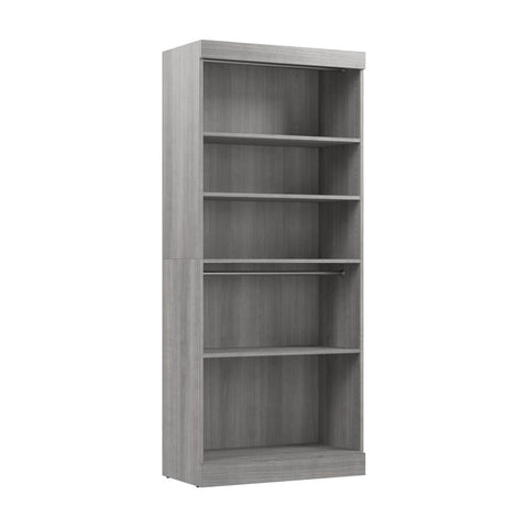 Contemporary Closet System with Shelves & Clothing Rods, 36W x 19D