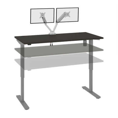 60W x 30D Standing Desk with Dual Monitor Arm