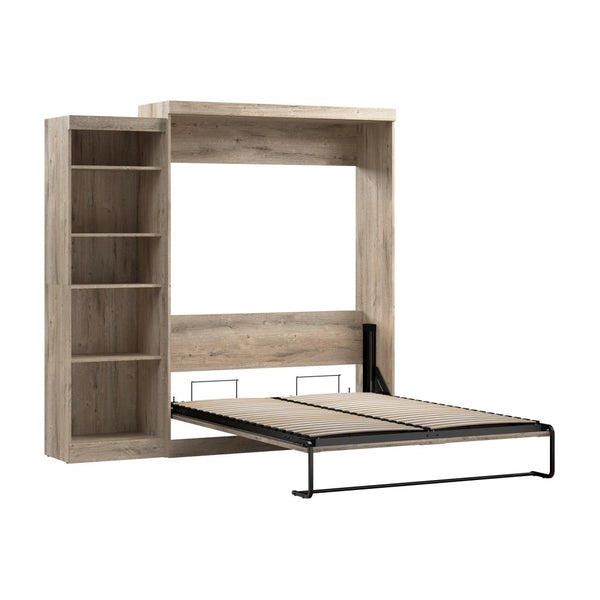 Queen Murphy Bed with Shelving Unit (90W)
