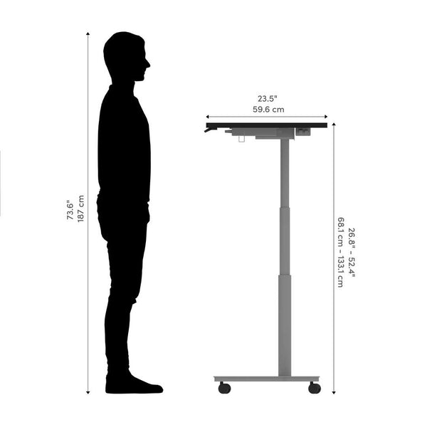 Petit bureau assis-debout 36L x 24P