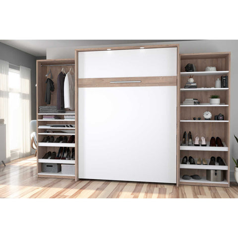 Queen Murphy Bed with 2 Closet Organizers (125W)