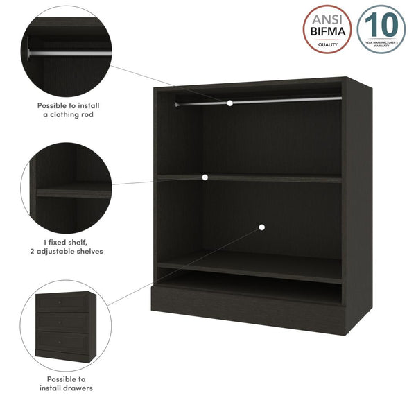 Traditional Small Closet System with Shelves, 36W x 19D