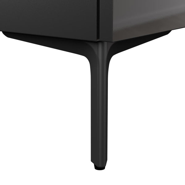 94W Modular Entertainment Center with TV Stand, Tall Storage Cabinet, and Small Wall Panel