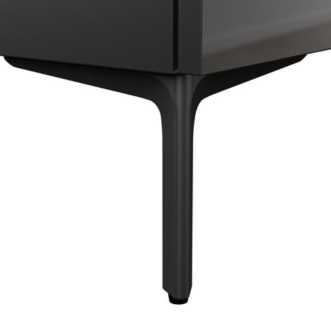 94W Modular Entertainment Center with TV Stand, Tall Storage Cabinet, and Small Wall Panel