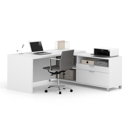 72W L-Shaped Office Desk