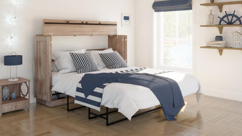 Grand lit cabinet (queen) 66L avec matelas