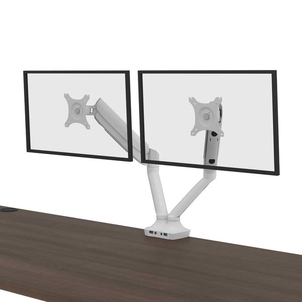 72W x 30D Standing Desk with Dual Monitor Arm