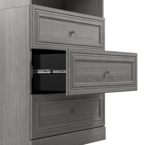 Traditional Closet System, Shelves, Drawers & Clothing Rods, 108W x 20D