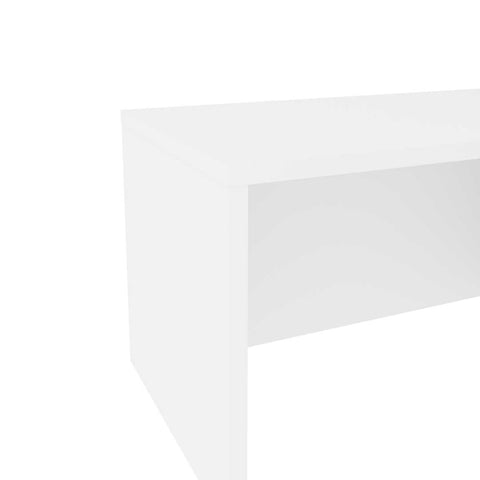 Bureau en L 72L avec huche et bibliothèque