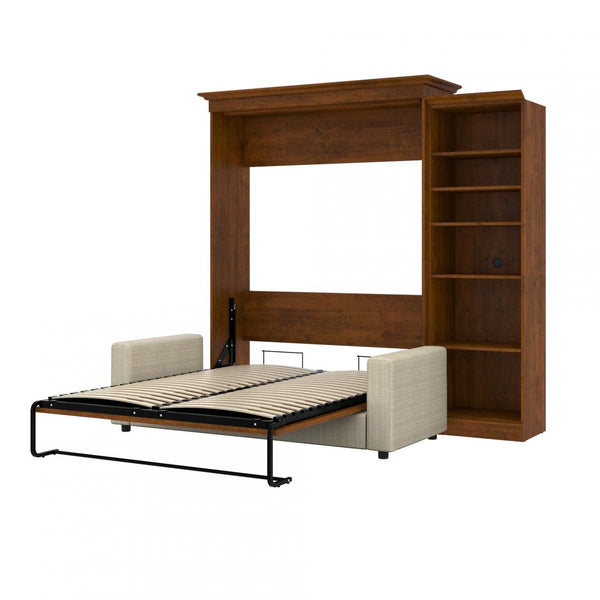 Grand lit escamotable avec canapé et organisateur de garde-robe (97L)
