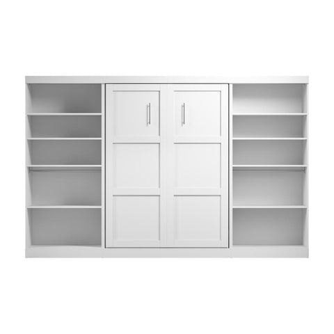 Full Murphy Bed with 2 Shelving Units (131W)