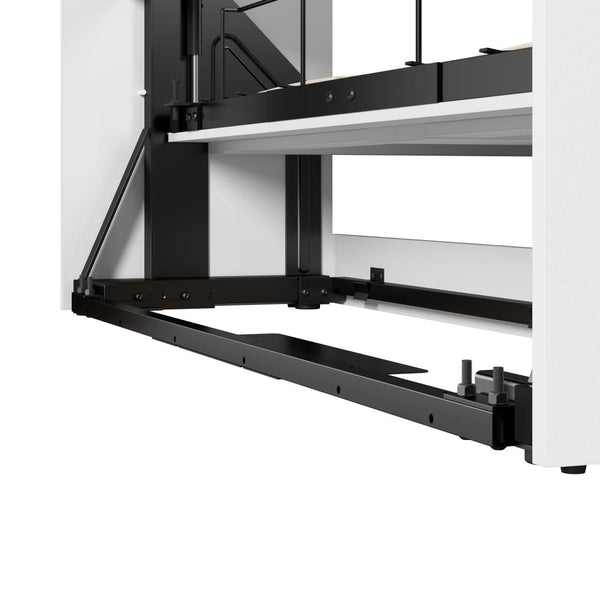 Lit escamotable double avec canapé et étagères (109L)