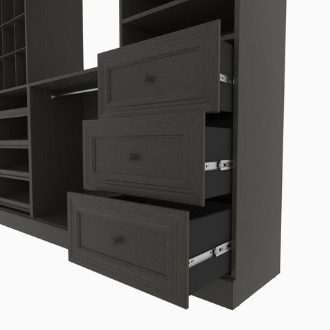 Système de rangement de garde-robe avec tiroirs 86L