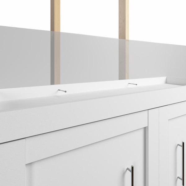 Grand lit escamotable avec armoires (115L)